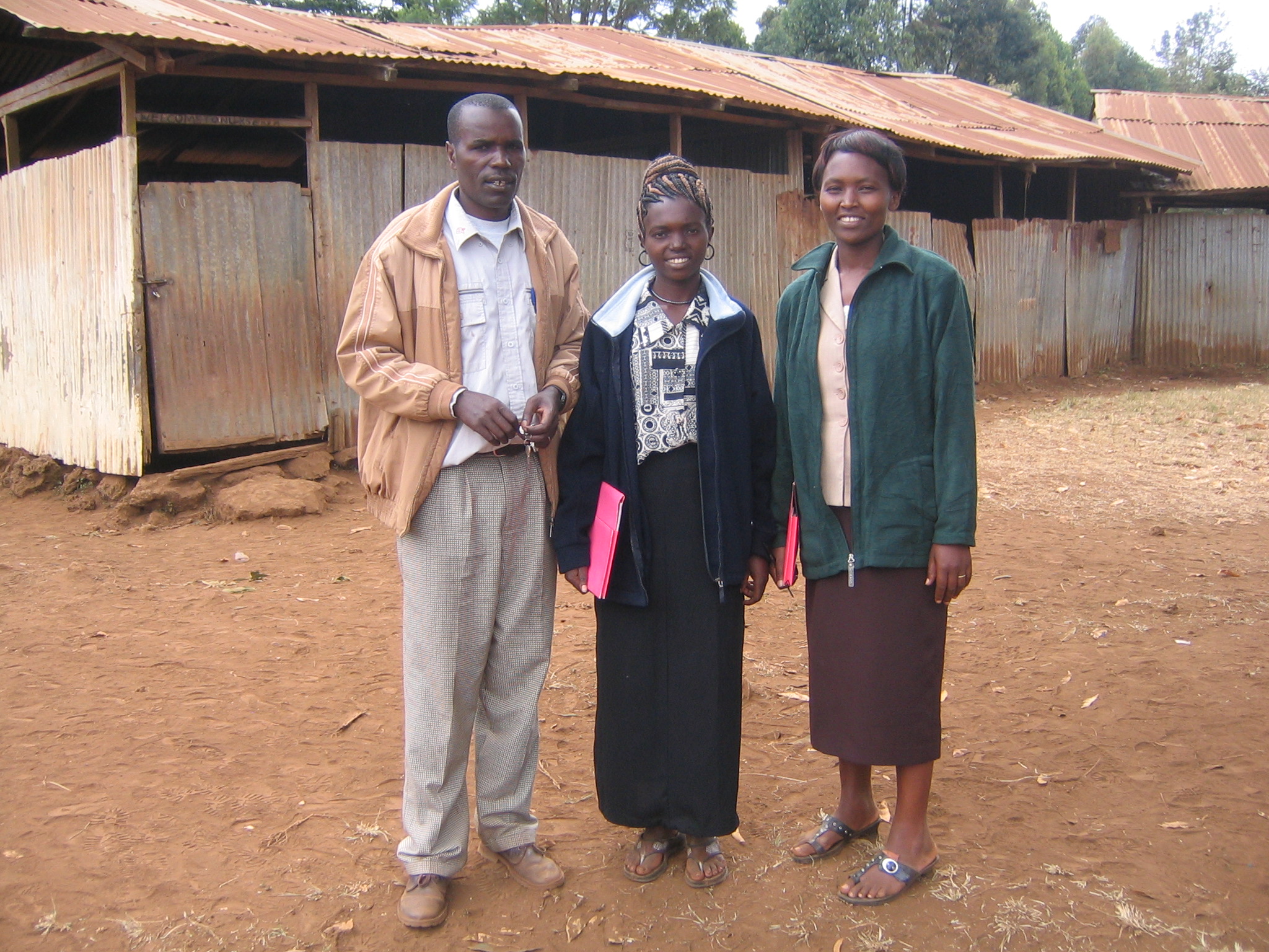 2004 - Mutuati with Educators; Cyprian, Catherine, Purity