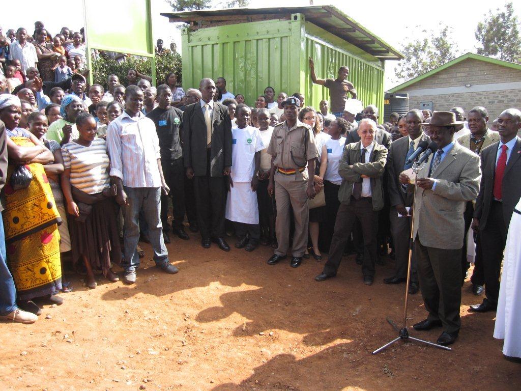 2011 - Raila during his visit to St. Kizito VTI in Kibera - Current St. Charles Lwanga