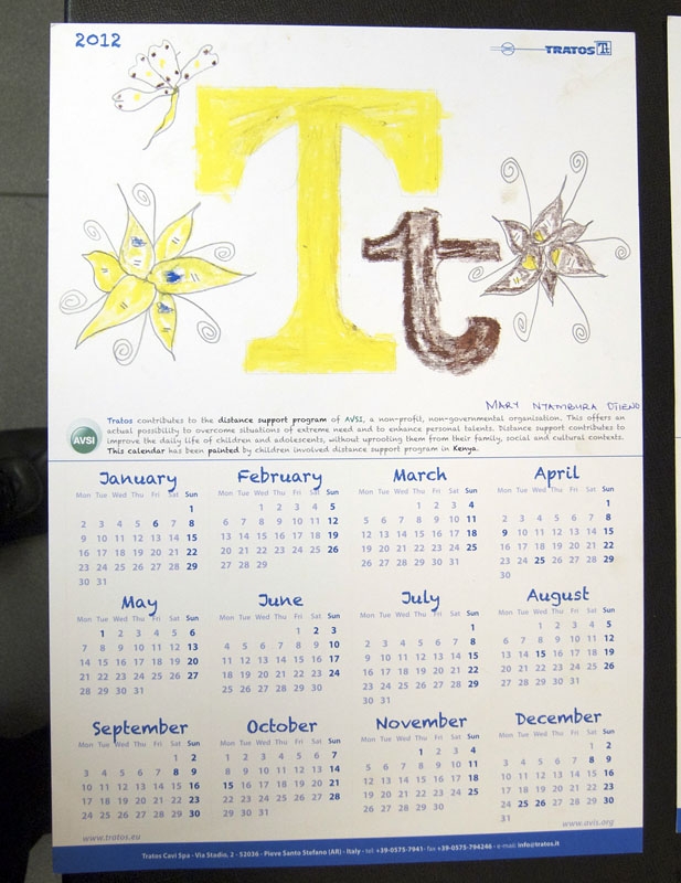 2011 - calendar made with Little Prince School children artwork