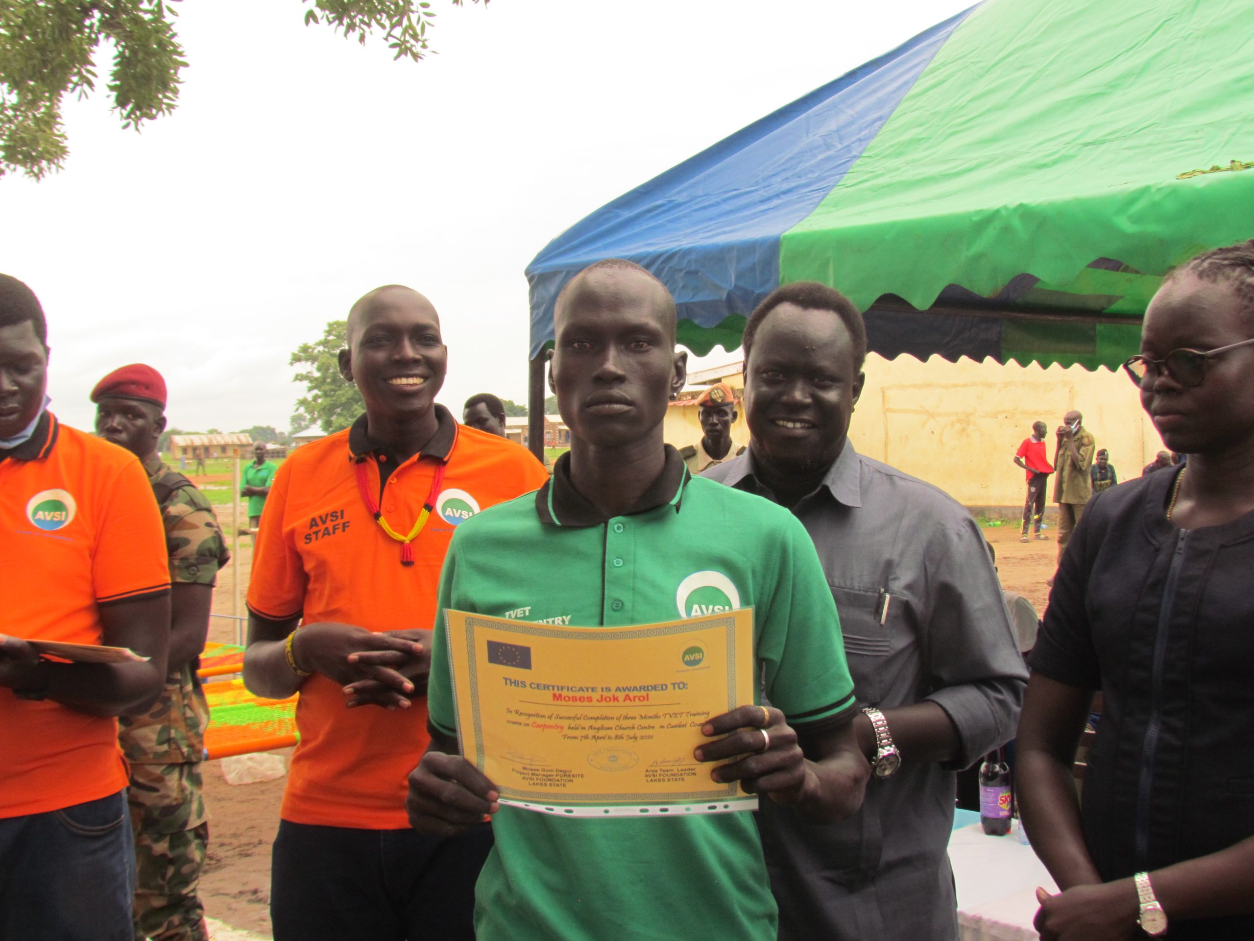 Moses Gum - A-TVET-Participant-received-certificates-after-completing-three-months-prescribed-course-in-Mechanics-in-Cueibet-Lakes-state-SSBC-2021