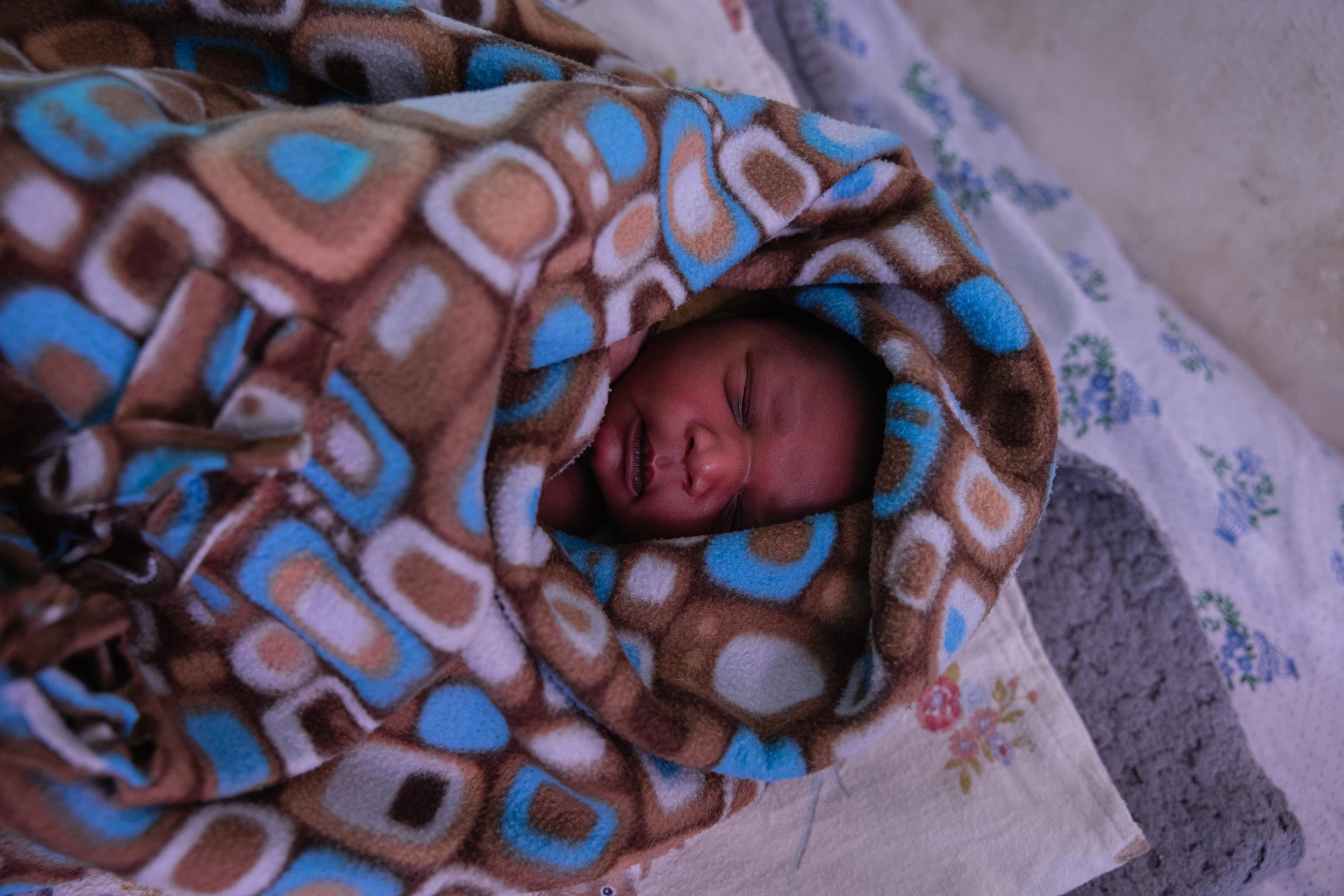 A new born baby in Uganda, Africa