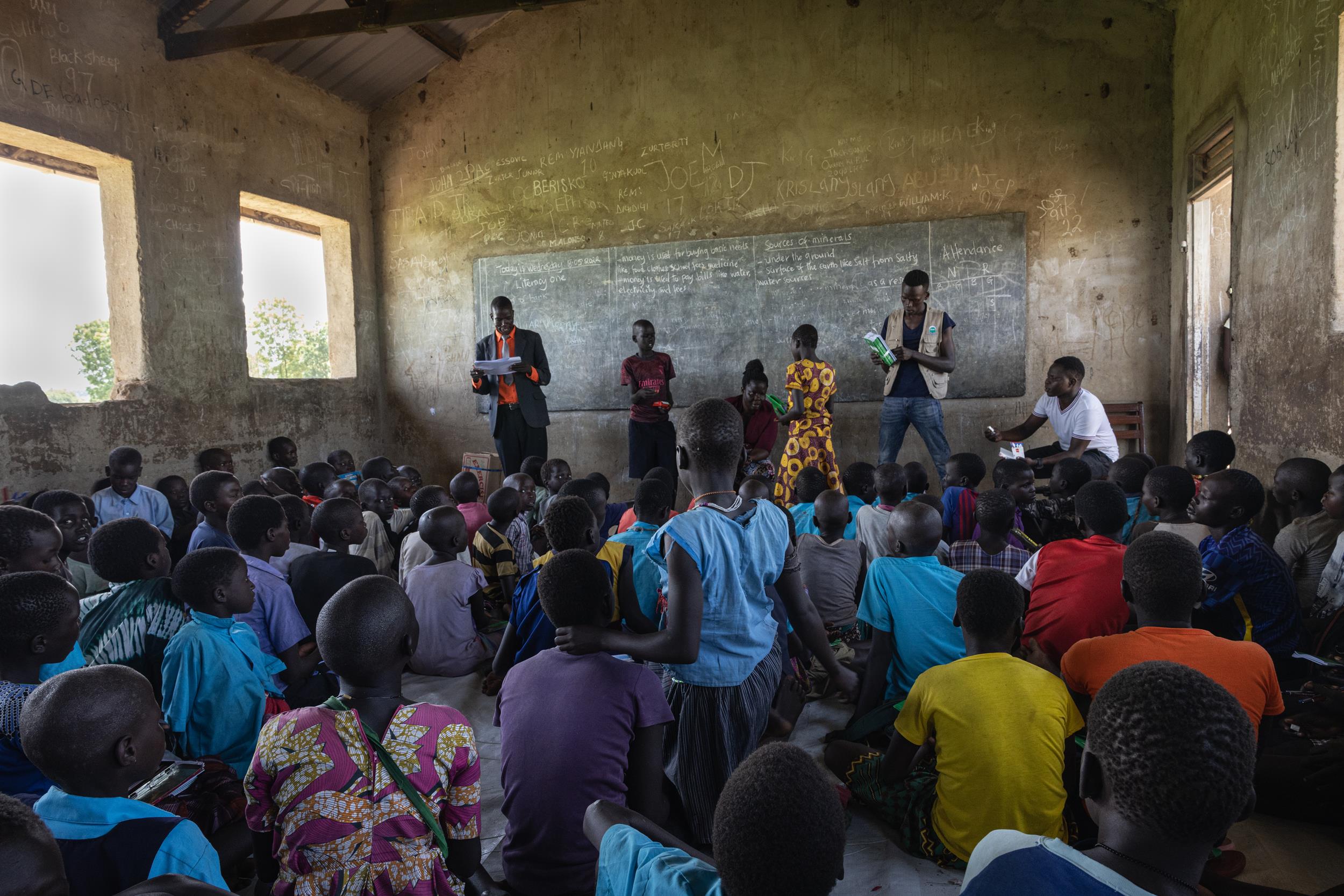 A school in palabek refugee settlment, Uganda, Africa