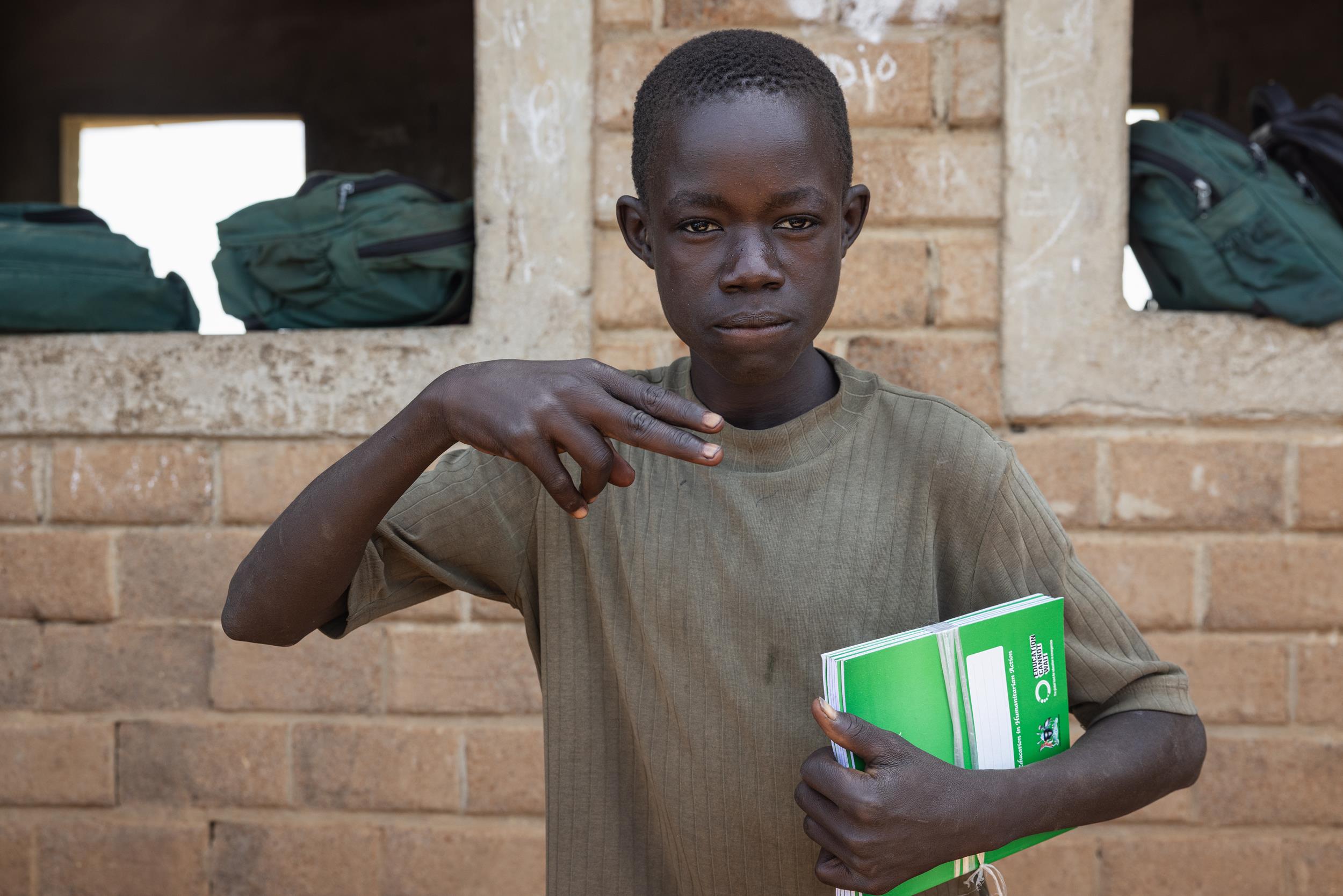A student in palabek refugee settlment, Uganda Africa