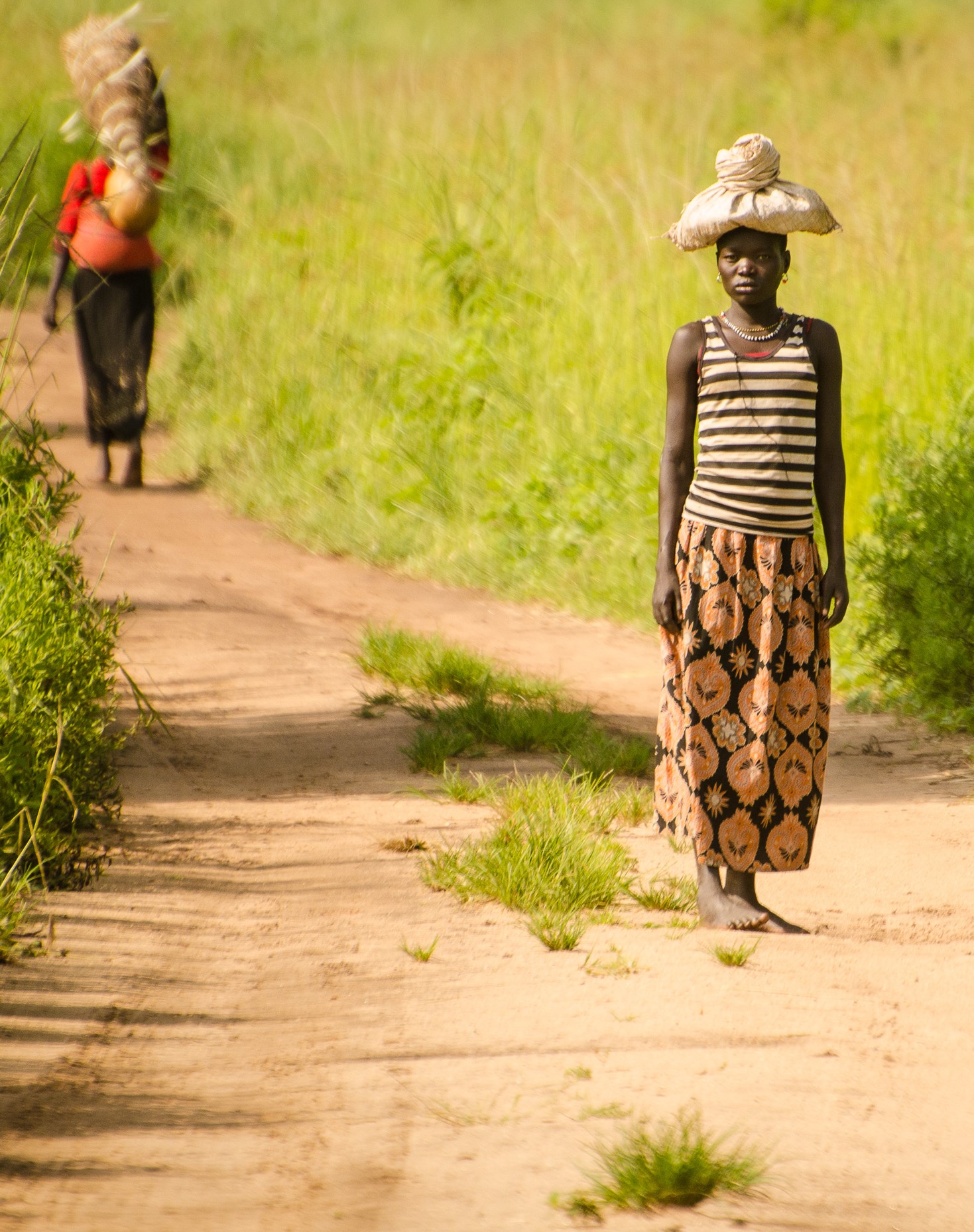 South sudan woman in a street