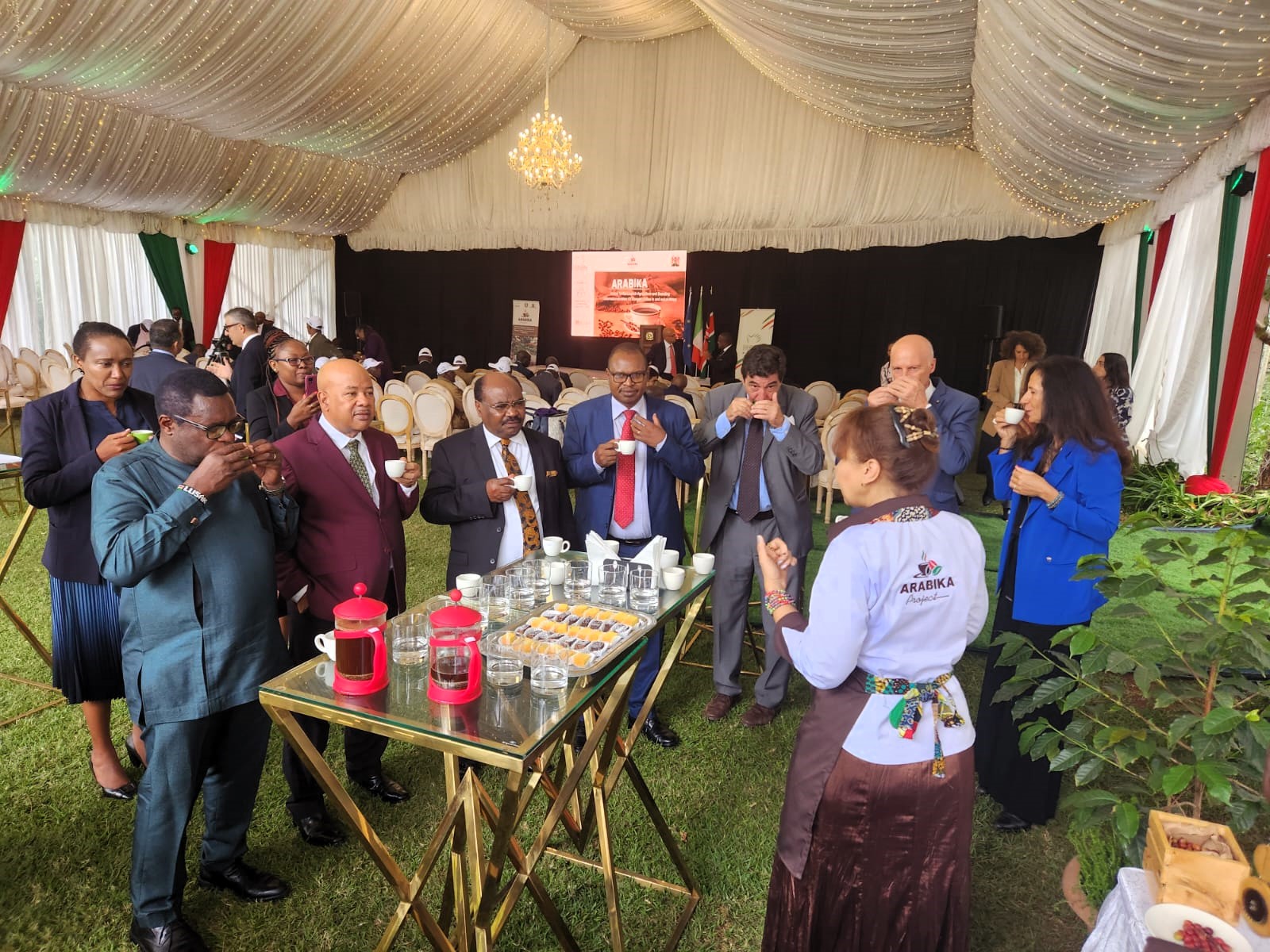 Tasting of Coffee as part of a review event at Ambassadors residence - ARABIKA (2021 - 2025)